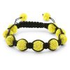 Bracelet Shamballa perles cristal jaune - 1555 (Lot 50 pcs)