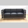 Canapé noir de 1 à 3 places en PVC ou cuir - Modèle A603