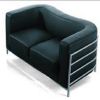 Canapé noir de 1 à 3 places en PVC ou cuir - Modèle A611