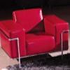 Canapé rouge de 1 à 3 places en PVC ou cuir - Modèle A628
