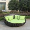 Canapé lit de jardin en rotin tressé - Ref PF4012