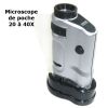 Microscope de poche 20 à 40X (Lot 10 pcs)