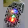 Montre métal 64 leds multicolores (lot de 10 pièces)