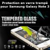 Protection en verre trempé pour Samsung Galaxy Note 3 (Lot 50 pc