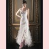 Robe de mariage en dentelle organza perles et cristal - MONA7