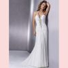 Robe de mariage en mousseline de soie, satin et cristal - MONA10