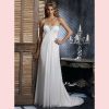 Robe de mariage en mousseline de soie, satin et cristal - MONA14