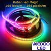 Ruban led Magic SMD 5050 144 leds/m 1 led/pixel non étanche de marque Wedoo Led (Lot de 100 mètres)