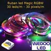 Ruban led Magic RGBW SMD 5050 30 leds/m 1 led/pixel non étanche de marque Wedoo Led (Lot de 100 mètres)