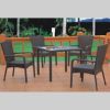 Ensemble chaises et table de jardin en rotin tressé - Ref PF3001