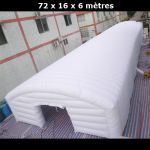 Abri - tente gonflable de 72 x 16 x 6 mètres - Modèle STRGNFA006