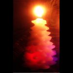 Bougie en cire led RGB - sapin de Noël avec mèche (lot 1000 pcs)