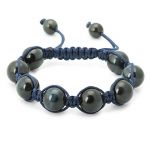 Bracelet Shamballa perles Blue tiger eye 1567 - (Lot 10 pcs)