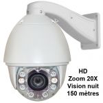 Caméra IP HD motorisée capteur SONY - Zoom 20X - nocturne 150m