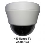 Caméra dôme motorisée - Zoom 10X - 480 lignes TV - Quick speed