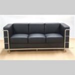 Canapé noir de 1 à 3 places en PVC ou cuir - Modèle A603