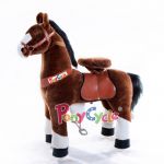 Poney mécanique Ponycycle marron pour enfants 5-10 ans