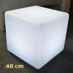 Cube lumineux à leds 40 cm - 12 couleurs (lot de 20 pièces)