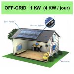 Kit solaire complet OFF-GRID 1 KW (4 KW/jour)