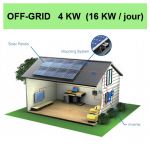 Kit solaire complet OFF-GRID 4 KW (16 KW/jour)