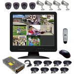 Kit vidéo surveillance LCD 8 caméras - KITVIDCB4