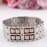 montre led design bracelet acier