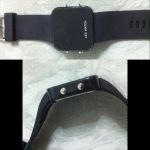 montre noire carree led