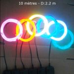 Néon led fléxible 10 m - diamètre 2.2 + contrôleur (Lot 20 pcs)