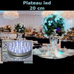 Plateau lumineux 36 leds 20 cm + télécommande (lot 10 pcs)