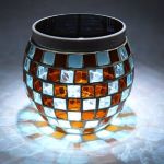 Pot solaire lumineux à leds en verre - Ref 18057 (lot 12 pièces)