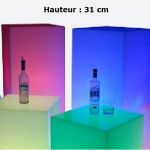 Présentoir lumineux leds en forme de cube 31 cm (lot 10 pièces)