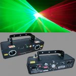 Projecteur laser double tunnel rouge et vert 100+50 mW DMX