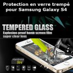 Protection verre trempé pour Samsung S4 (Lot 50 pcs)
