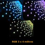 rideau led etoiles RGB 3x4m