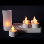 Set de 6 bougies à leds rechargeables (Lot de 18 sets)