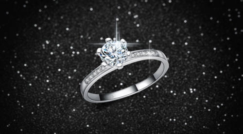 Bague femme en argent 925 et zirconium 5