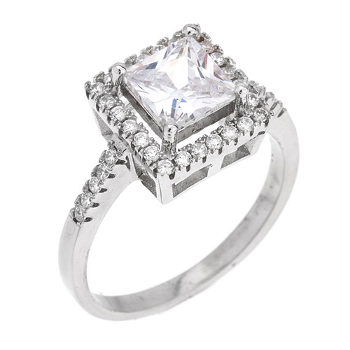 bague femme argent zirconium 8100714