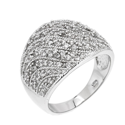 bague femme argent zirconium 8101125