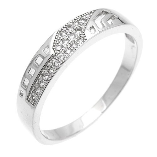 bague homme argent zirconium 8101030