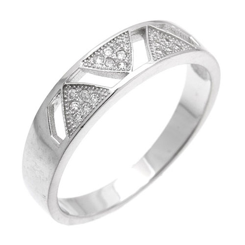 bague homme argent zirconium 8101082