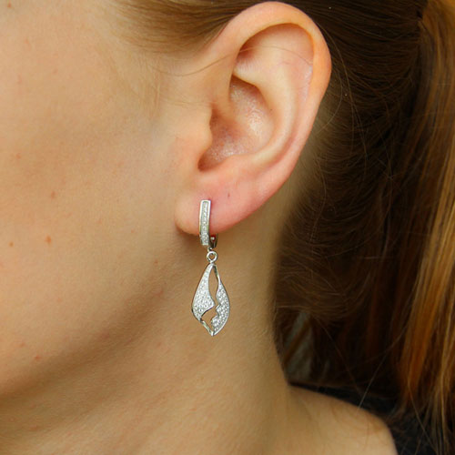 boucle oreille femme argent zirconium 9300244 pic5