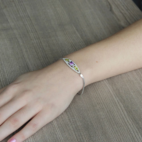 bracelet femme argent zirconium 9500241 pic4