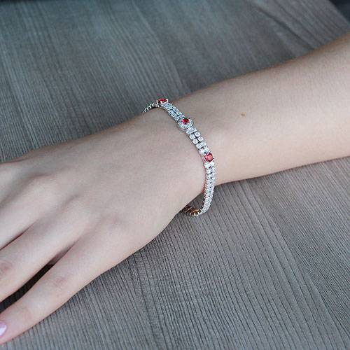 bracelet femme argent zirconium 9500260 pic4