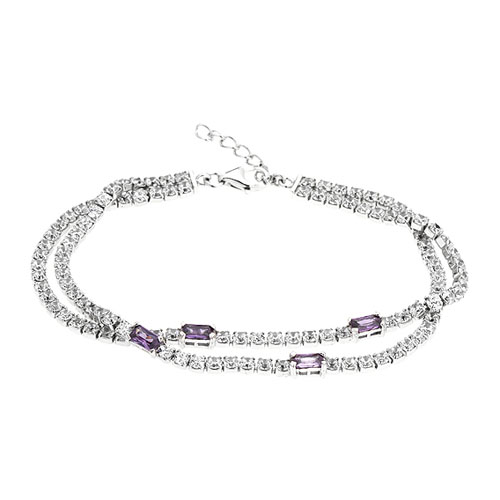 bracelet femme argent zirconium 9500418