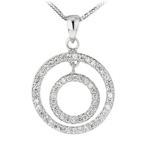 pendentif femme argent zirconium 8300088