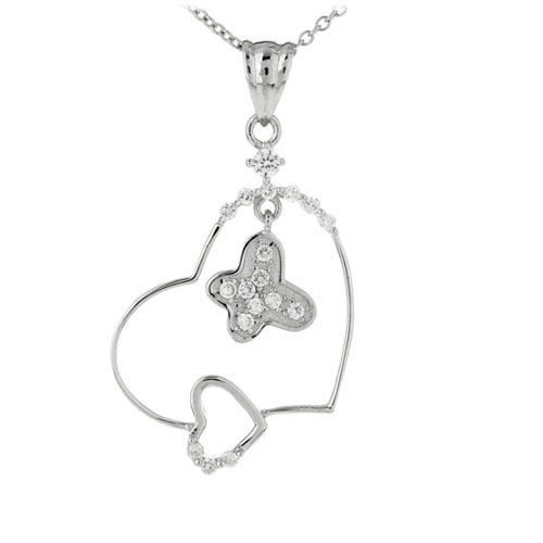 pendentif femme argent zirconium 8300171