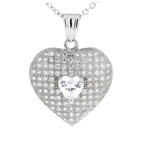 pendentif femme argent zirconium 8300208