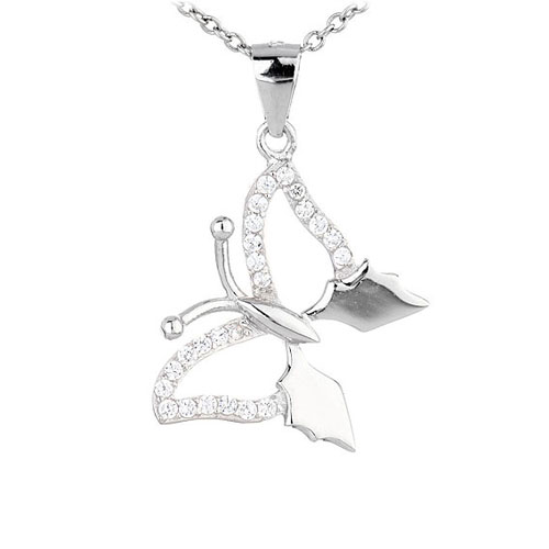 pendentif femme argent zirconium 8300466