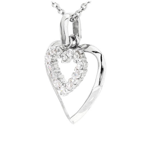 pendentif femme argent zirconium 8300493 pic2