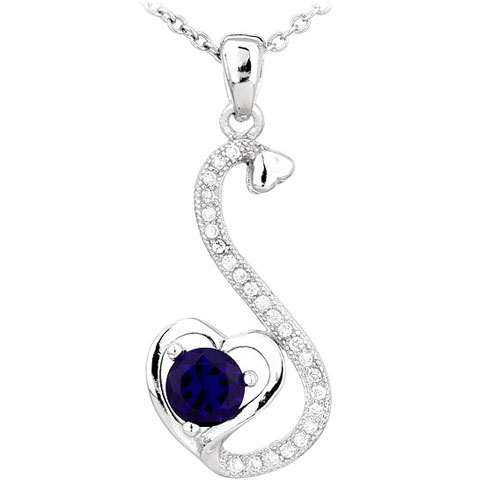 pendentif femme argent zirconium 8300543